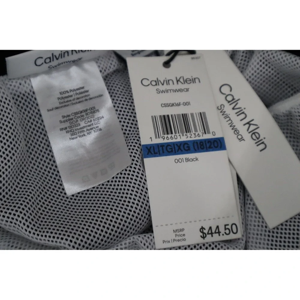 Calvin Klein Big Boys Swim Trunks - Black - Size‎ XL (18-20)